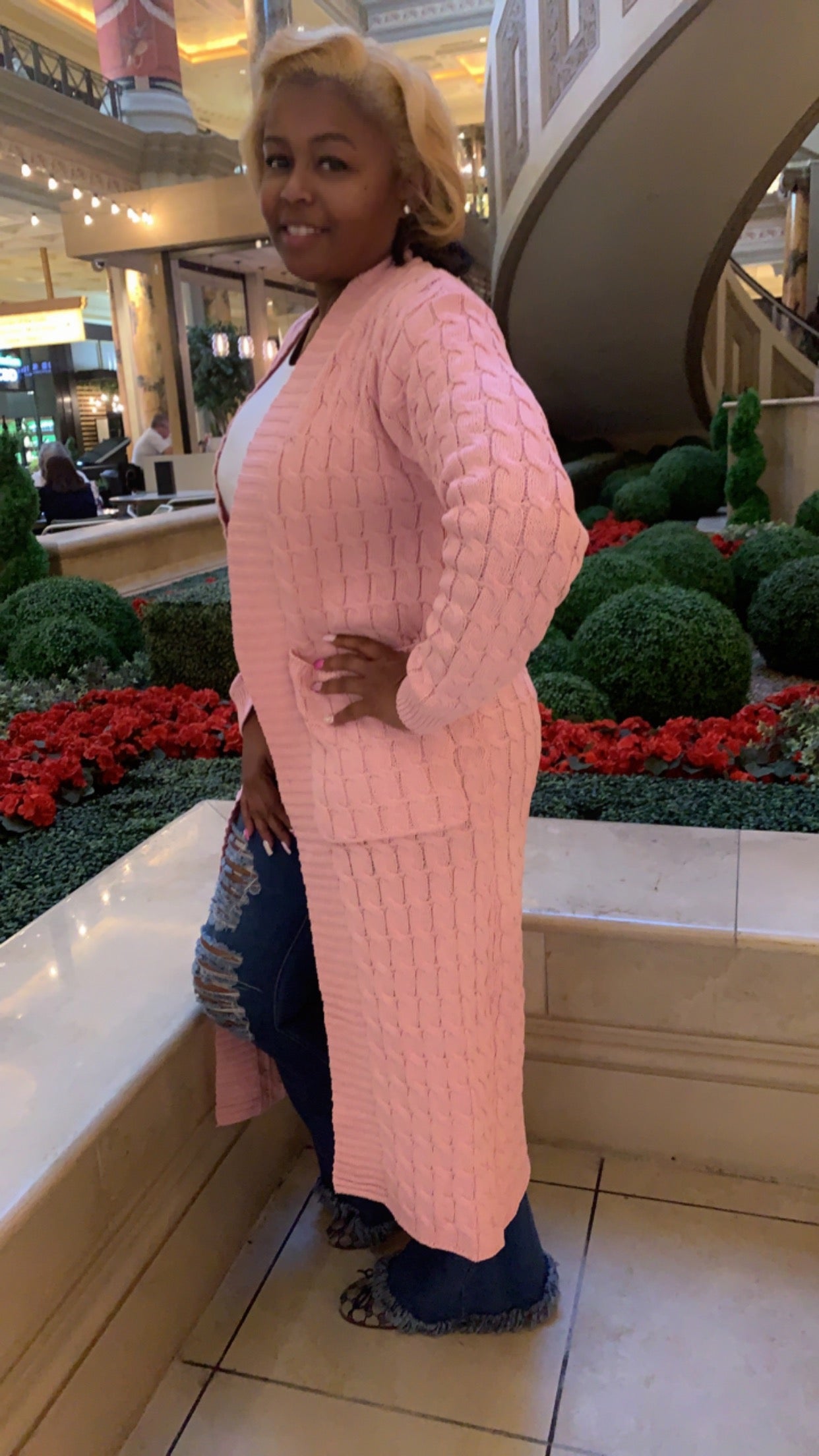 Dusty Pale Pink Cardi