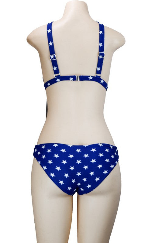 Pink White & Blue Swim suit