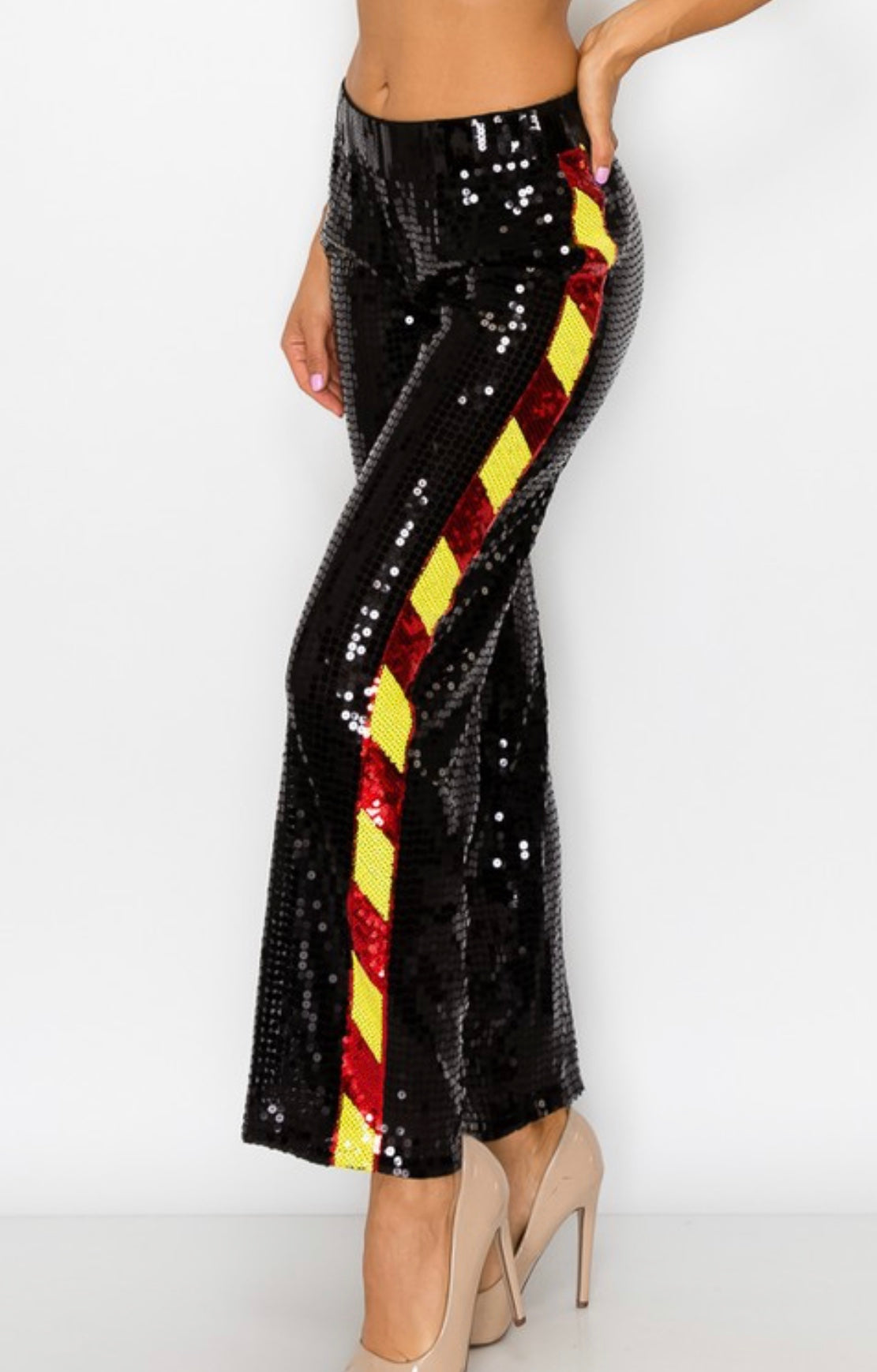 Caution Black Sequins pants