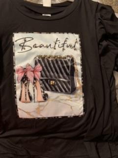 “Beautiful” bling tee