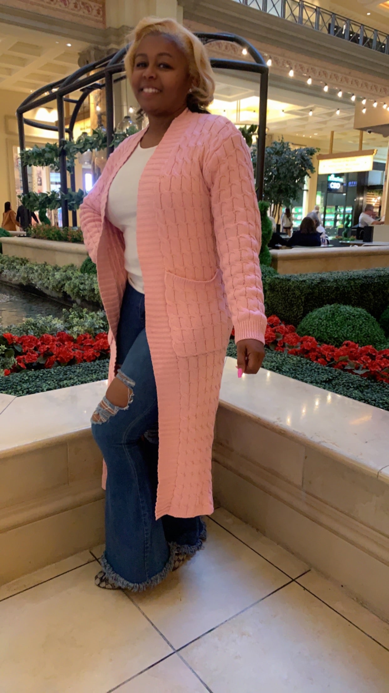 Dusty Pale Pink Cardi