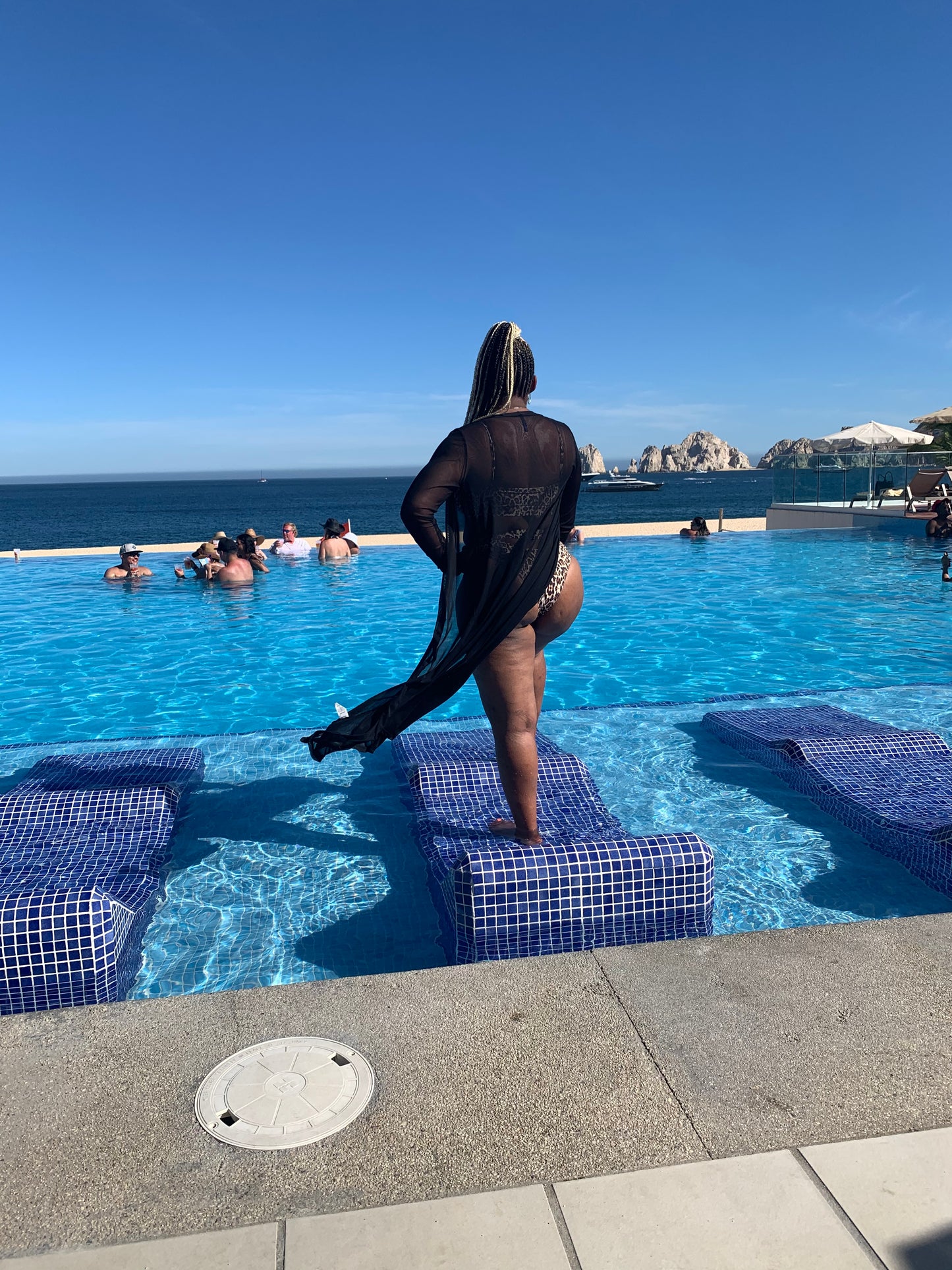 Sheer black cover up