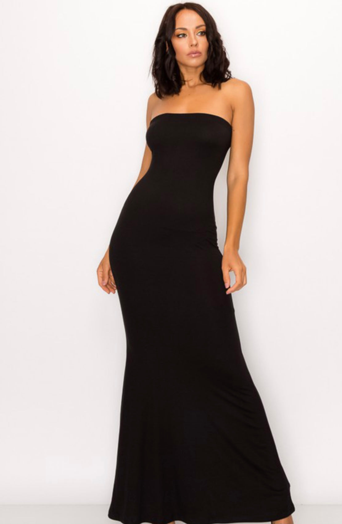 Amanda Black Criss Cross Maxi Dress