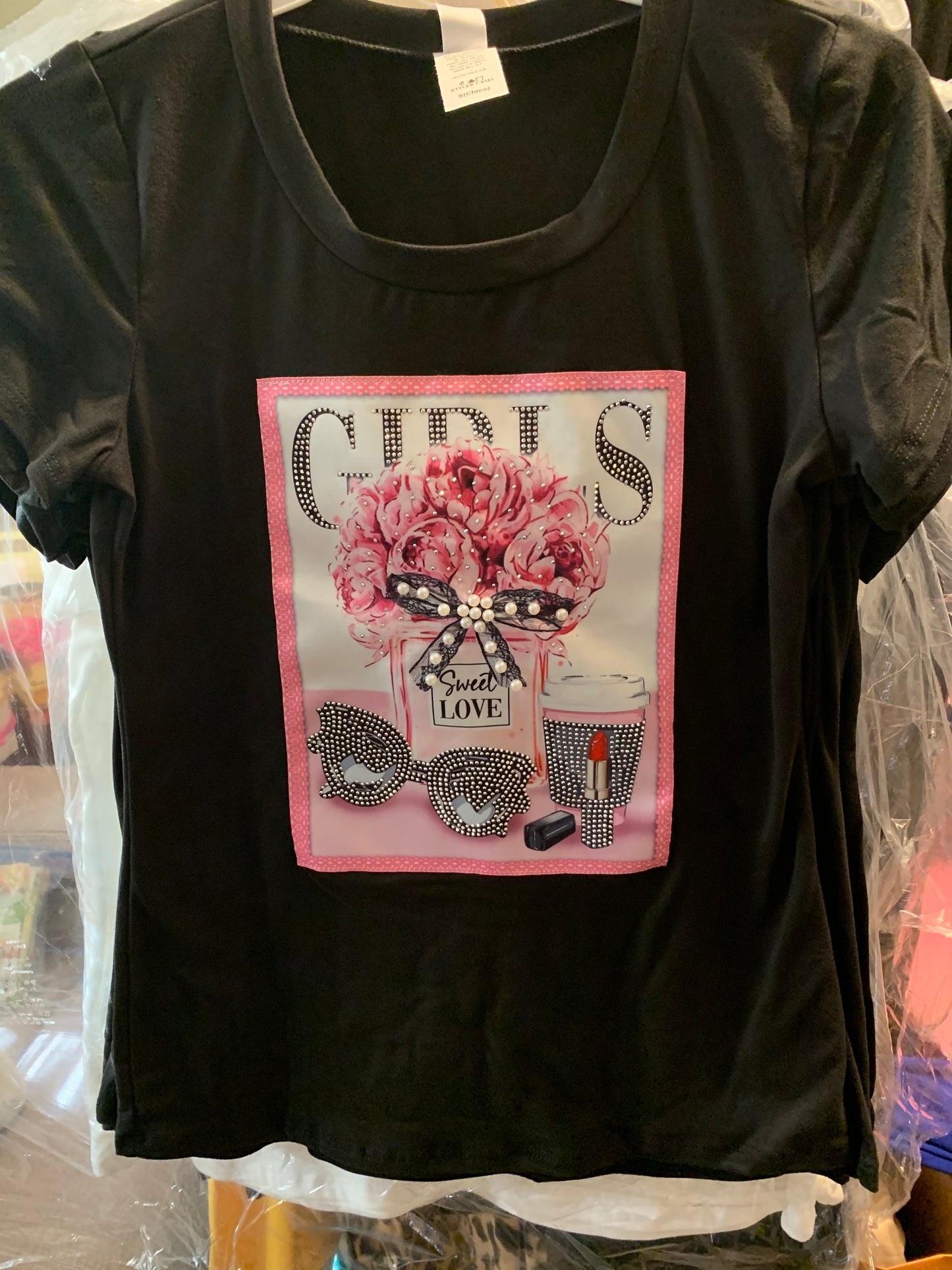 Girls Sweet Love bling tee
