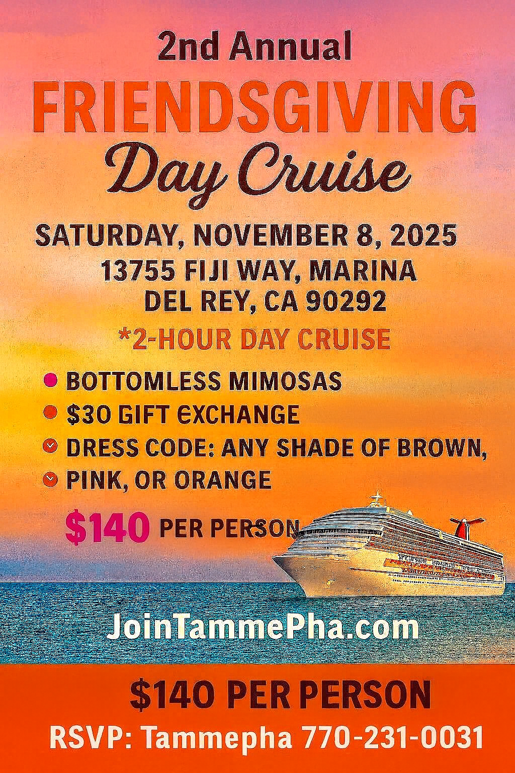 Friendsgiving Day Cruise