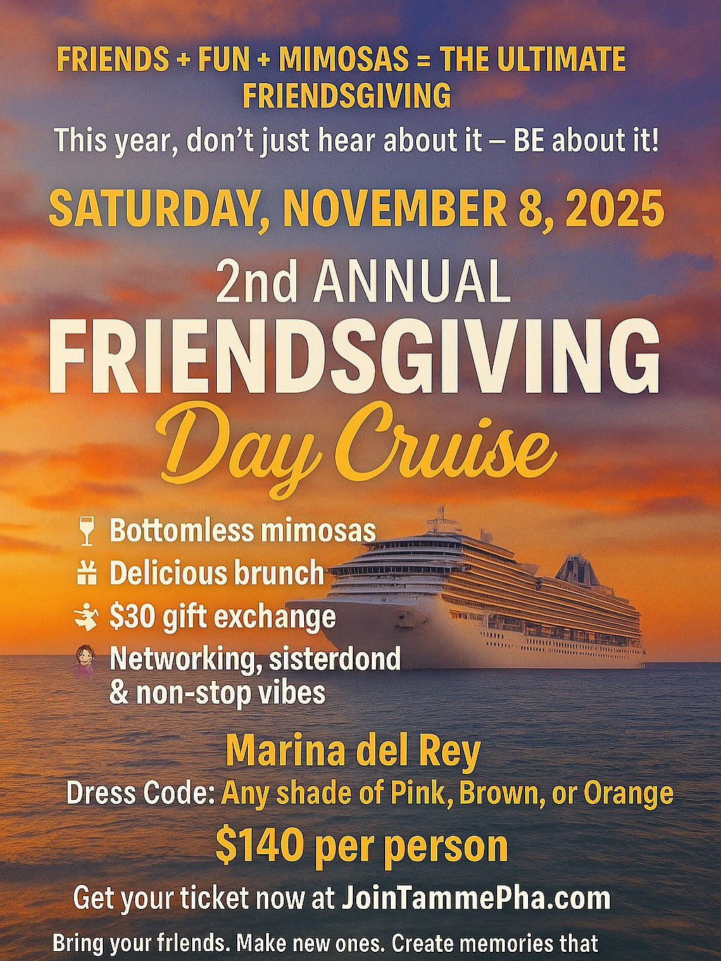 Friendsgiving Day Cruise
