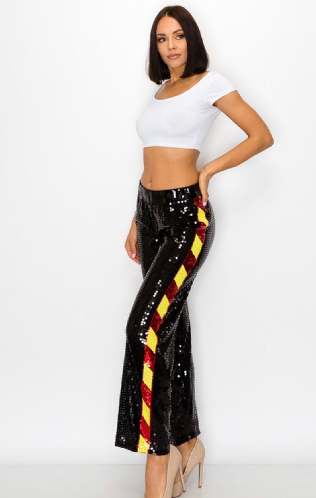 Caution Black Sequins pants